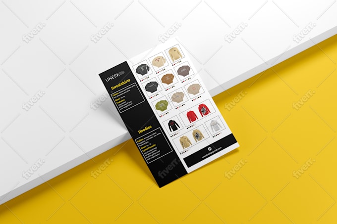 Design product line sheet, sell sheet, product catalog